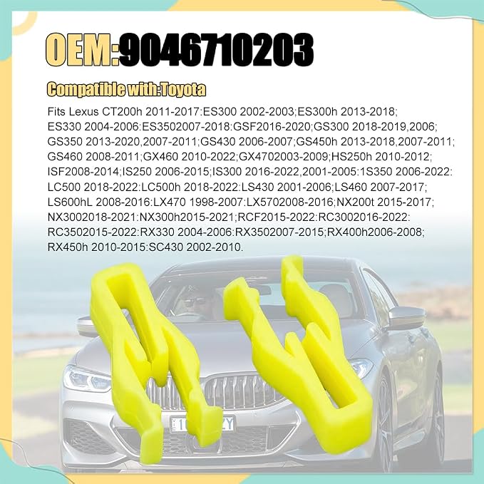 30PCS Switch Bezel Clip, Car Retainer Clips, Interior Trim Console Dash Panel Switch Bezel Door Side Trunk Plastic Retainer Fitting Fastener Clip Fit for Most Vehicles, Replaces OEM #9046710203