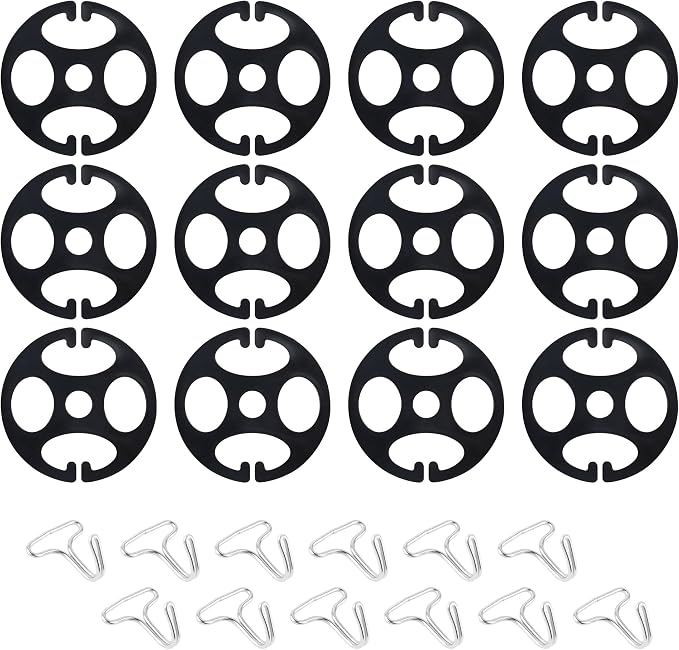 Stacool 24PCS Seat Covers for Cars Hooks,12 Plastic Car Seat Cover Chucks + 12 Metal Hooks for Car Accessories Seat Covers Replacement,Universal Car Fastener Kit Fit All Car Seat Cover