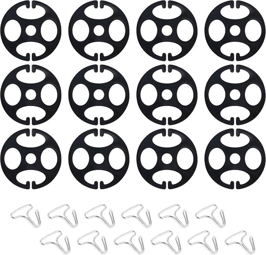 Stacool 24PCS Seat Covers for Cars Hooks,12 Plastic Car Seat Cover Chucks + 12 Metal Hooks for Car Accessories Seat Covers Replacement,Universal Car Fastener Kit Fit All Car Seat Cover