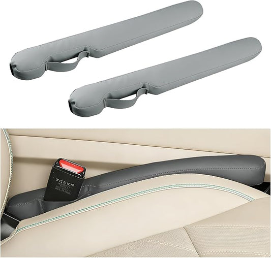 2PCS Car Seat Gap Filler, Soft Foam Automotive Organizer to Fill The Gap Between Seats Console Stop Things from Dropping, Vehicle Seat Side Gap Stopper, Universal for Truck SUV (Gray)