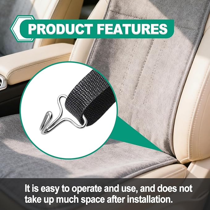 20 Pieces Car Seat Cover Hooks Metal Locking Clips and Fasteners for Car Seat Cushion Mat Dog Car Seat Cover Seat Protector Pad - Heavy Duty Replacement Accessories