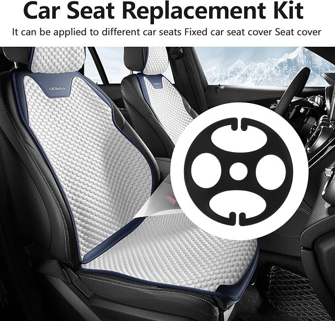 24PCS Car Seat Cover Plum Plate Metal Hook, 12PCS Plastic Car Seat Covers Chucks Fixed Fastener Buckle, 12PCS Metal Hooks Set Locking Clips for Car Seat Replacements Accessories (Black)