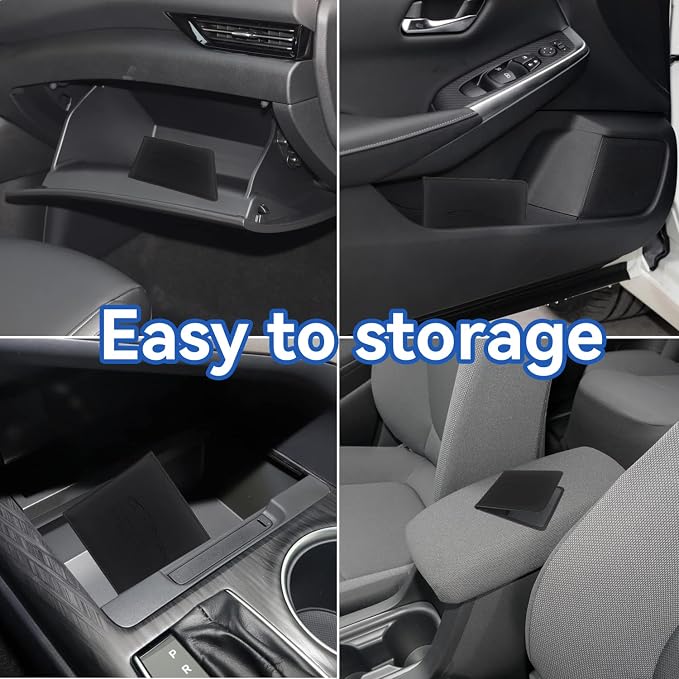 Car Registration and Insurance Holder, Premium Pu Leather Vehicle Glove Box Organizer - for Driver License, Cards & Essential Documents (S-Black)