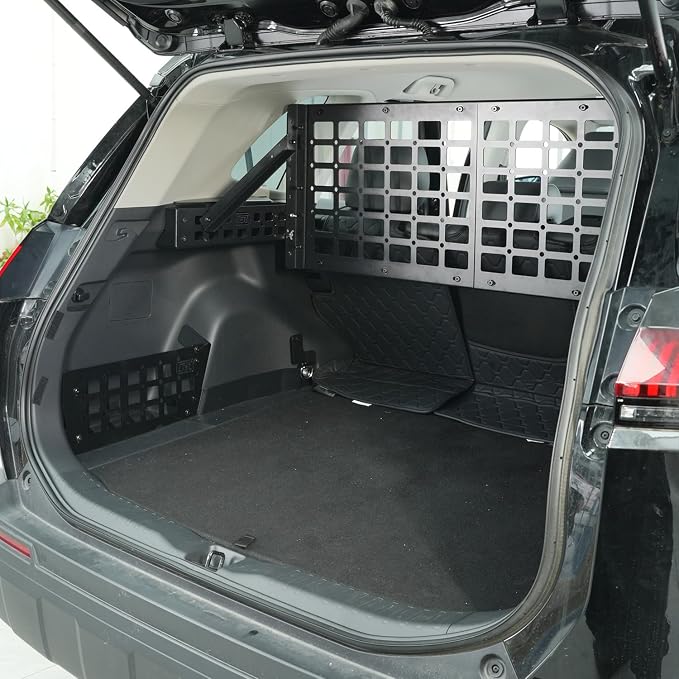 HIGH FLYING for Toyota RAV4 2026 2027 Interior Storage Molle Panel Cargo Shelf Trunk Organizer Luggage Carrier Rack Modular System Aluminum (Shelf+Storage Box)
