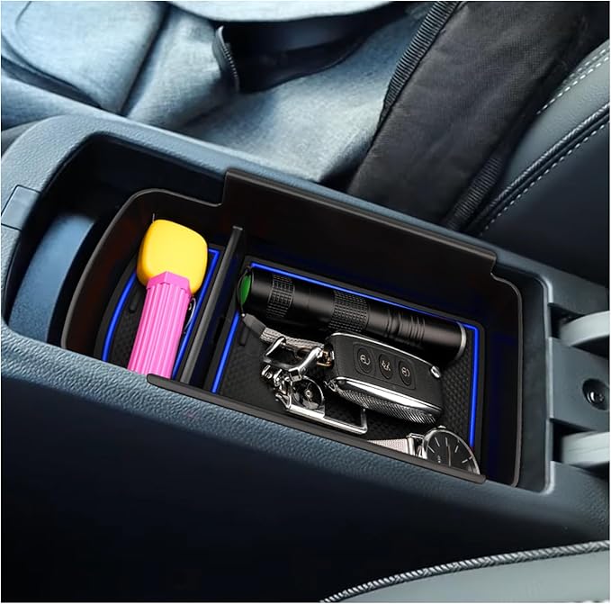 SXCY Fit for 2024 2025 2026 Buick Envista Center Console Organizer for 2024-2026 Buick Envista Accessories Console Tray Armrest Storage Box for 2024 2025 2026 Buick Envista Console Organizer (blue)