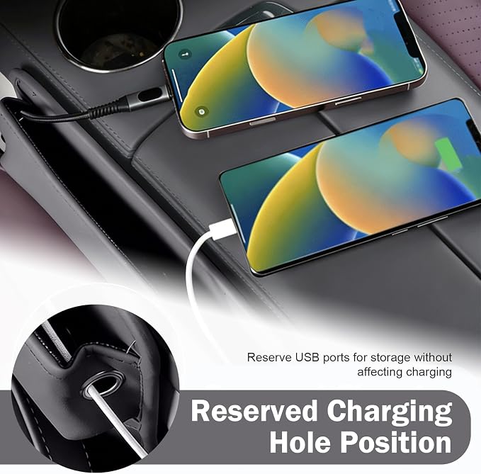 Car Seat Gap Organizer, Leather Multi-Pocket Storage Pouch, Automotive Seat Gap Organizer for Phone, Keys & Small Items, Universal for Most Cars (Gray)