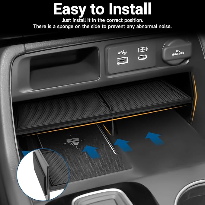 Center Console Tray Organizer Compatible with Honda 2023 2024 2025 2026 Pilot ＆ 2026 Passport Accessories Black ABS Plastic Material Insert Tray Pallet Storage