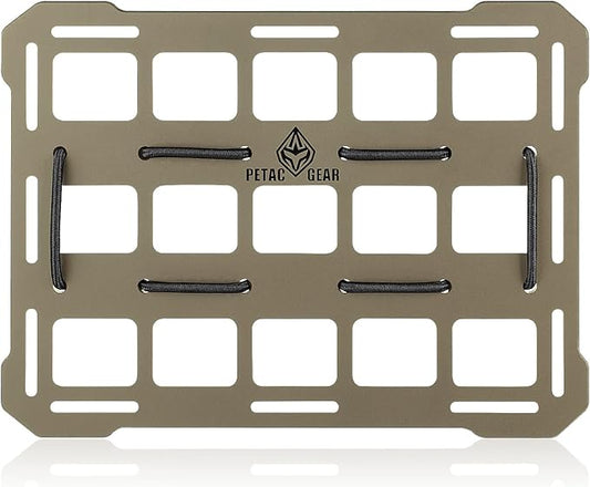 PETAC GEAR Rigid Molle Panel For Vehicles,Car Headrest Organizer, Truck Mount Panels For Tactical Gears (Dark Earth)