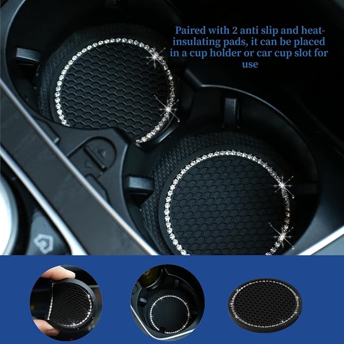 Car Cup Holder Expander，VIVURA 2-in-1 Multifunctional Car Cup Holder, Dual Cup Storage, Compatible with Hydro Flask, Yeti, Nalgene, 32/40 oz Large Bottle Drink Cups
