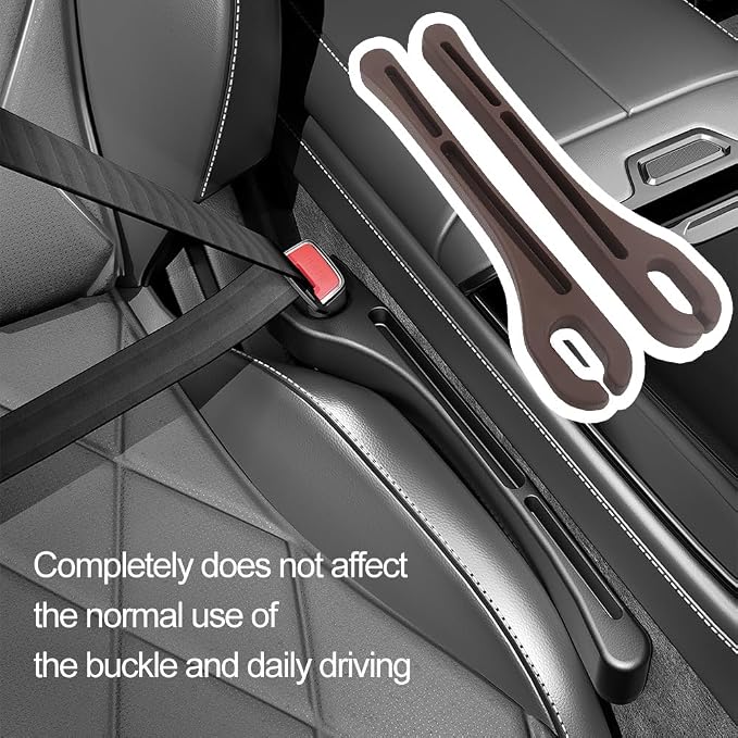 KIFIDAN 2PCS Car Seat Gap Filler Organizer,Upgrade Car Side Seat Gap Filler with Phone Holder,Multifunctional Car Seat Filler Gap Space Prevents Things Dropping for Cars,SUVs (Brown)