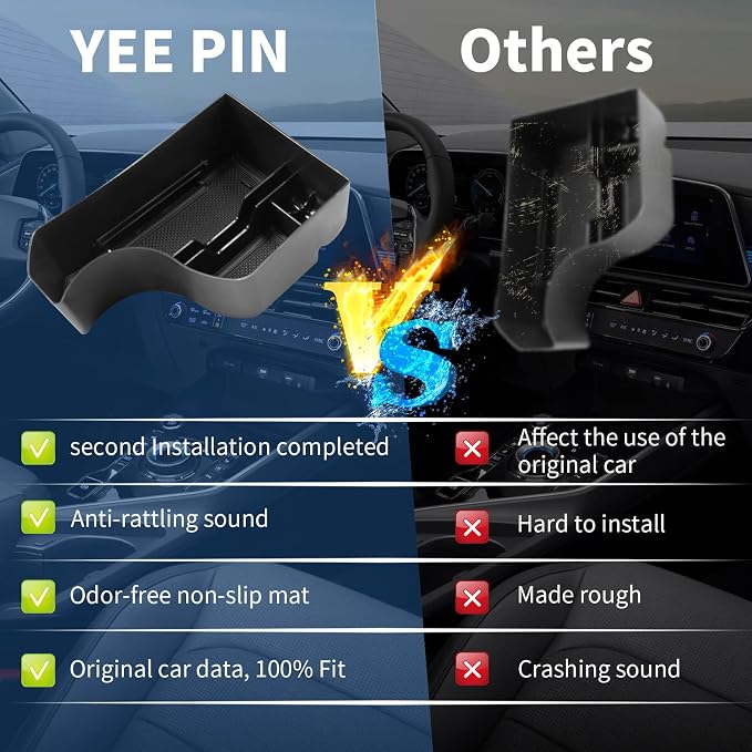 YEE PIN for 2023 NIRO SG2 Center Console Organizer Tray Compatible for EV PHEV 2023 Accessories 2022 2023 NIRO SG2 Console Insert Secondary Storage Box