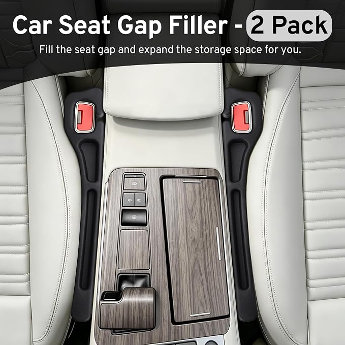 Car Seat Gap Filler Organizer for Toyota Corolla Camry Crown 2026 2025 2024 2023-2000 Plug with Storage Slot Strip No-Drop Seat Side Gap with Phone Holder - 2 Pack