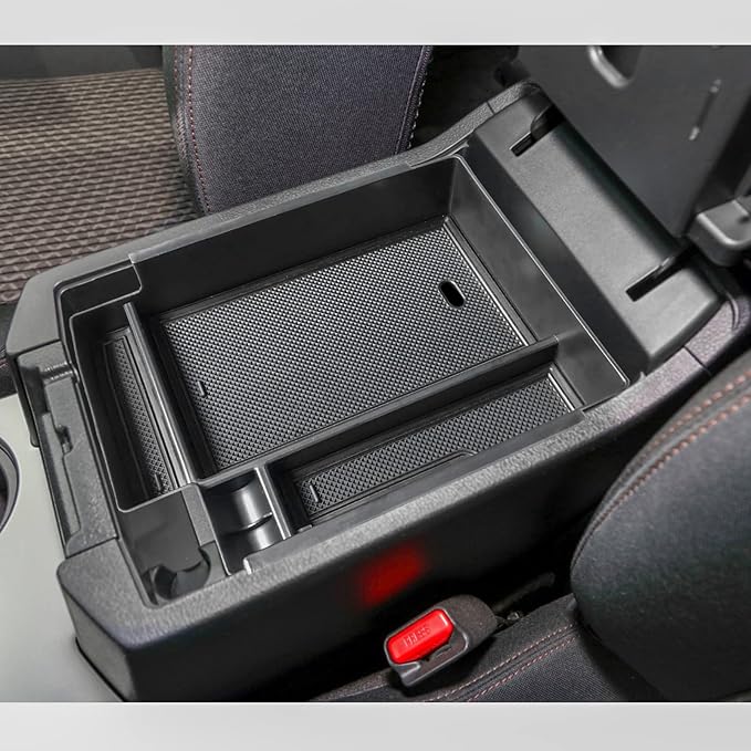 EDBETOS Full Size Center Console Organizer Tray Compatible with Toyota 4Runner Accessories 2010-2020 2021 2022 2023 2024 Insert Armrest Box Secondary Storage Divider ABS Materials, Black Trim