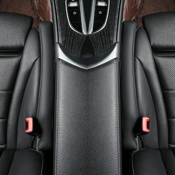 2Pack Leather Car Seat Gap Filler – Anti-Drop Console Organizer, Scratch-Resistant Waterproof Easy to Clean, Fits 90% Vehicles Without Blocking Seat Movement