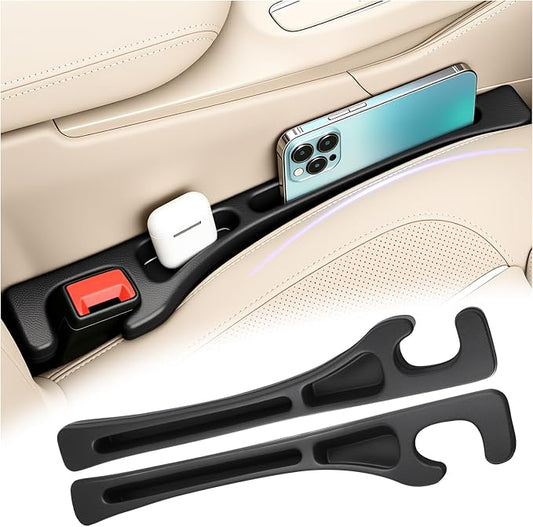 2026 New Car Seat Gap Filler Organizer & Non-Slip Car Coasters for Cup Holders Set,Multifunctional Cars Gap Filler with Phone Holder,Universal No Drop Seat Guard for Cars