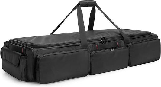 samdew Underseat Storage Bag Fit for SuperCrew Cab, Truck Under Seat Organizer with 4 Detachable Inner Dividers & Anti-slip Bottom for Full Size Trucks, Black