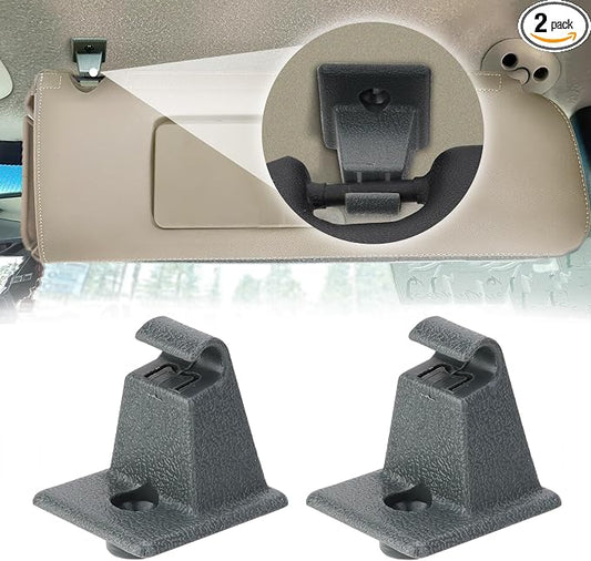2pcs Front Visor Support Clip for Chevy Silverado Suburban Tahoe Yukon 1992-1998, Sun Visor Clip for Chevy Silverado Suburban Tahoe Yukon (1992-1998)