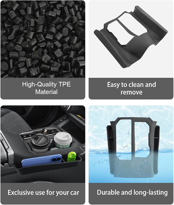 CDEFG for 2026 Toyota RAV4 Center Console Gear Shift Cover for 2026 Toyota RAV4 (LE/XSE/SE/XLE Premium/Woodland/XSE/Limited) Accessories Middle Console Silicone Protector with Side Pockets