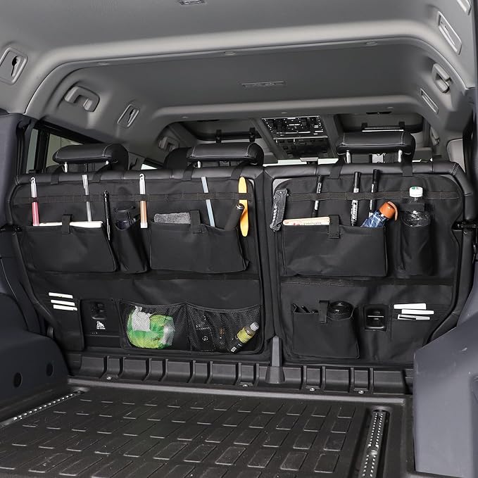 Car Trunk Organizer Compatible with INEOS Grenadier 2020-2024, Back Seat Trunk Organizer, Hanging Car Organizer Trunk Foldable Cargo Storage with Adjustable Straps Large Capacity
