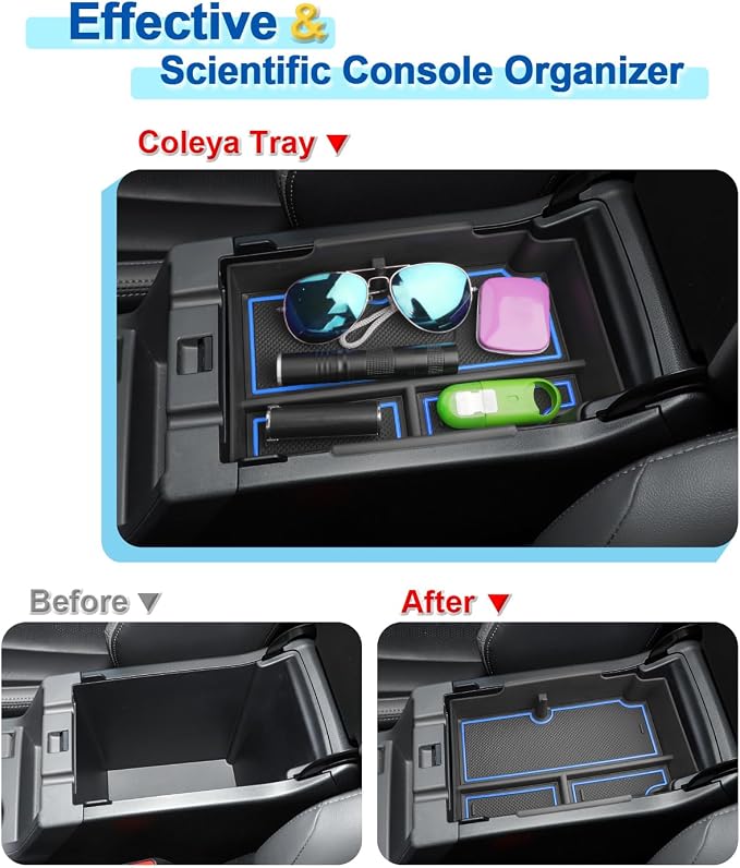 2024 2025 2026 Crosstrek Center Console Organizer for Subaru Crosstrek (Base/Premium/Sport/Limited/Wilderness), Durable ABS Console Tray Insert 2026 Crosstrek&Impreza Accessories (Blue)