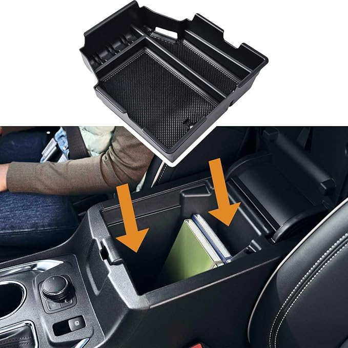 Center Console Organizer Compatible with Chevy Traverse 2018 2019 2020 2021 2022 2023 Accessories, Armrest Insert Tray Secondary Storage Box ABS, Black | Armrest Insert Tray, Secondary Storage Box, ABS Material, Compatible with 2018 2019 2020 2021 2022...