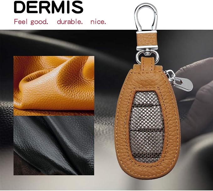 Universal Premium Car Key Fob Case Genuine Leather Car Smart Key fob Holder for Remote Key Fob