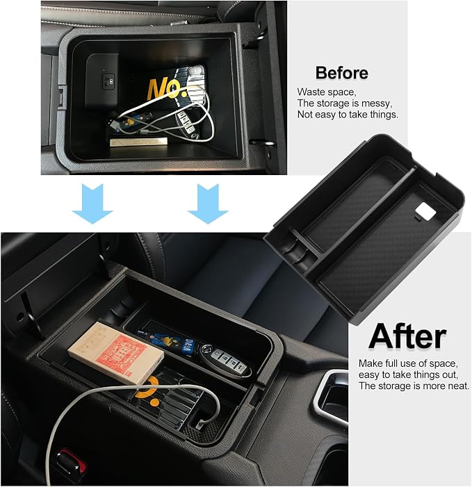 2pcs Compatible with Nissan Sentra 2025 2024 2023 2022 2021 2020 Accessories Car Center Console Organizer Armrest Cover Armrest Storage Box Tray Insert Glove Pallet