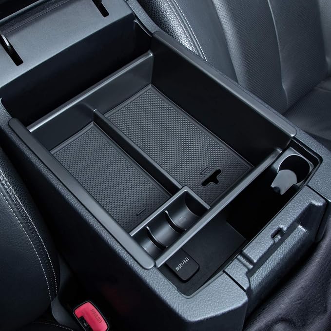 JKCOVER Center Console Organizer Tray Compatible with Toyota 4Runner 2010-2021 2022 2023 2024 and Kia Telluride 2020-2024 2025 Accessories,Insert Armrest Box Secondary Storage ABS Black Materials