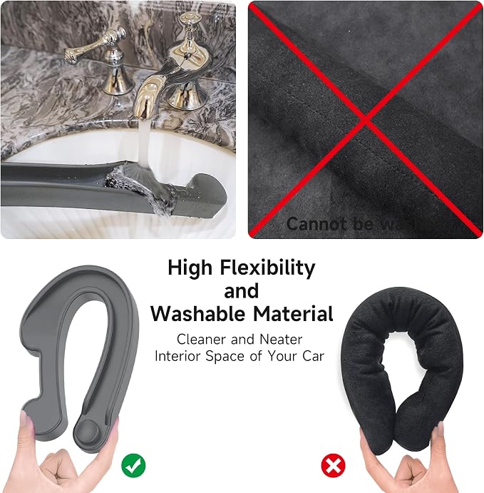 Car Seat Gap Filler Set of 2, 3IN1 Seat Side Gap Filler Plug with Storage Slot & Hook Function, Soft Foam Universal Fit Car SUV Truck Fill Gap Between Seats Console Organizer（Narrow Carbon Gray）