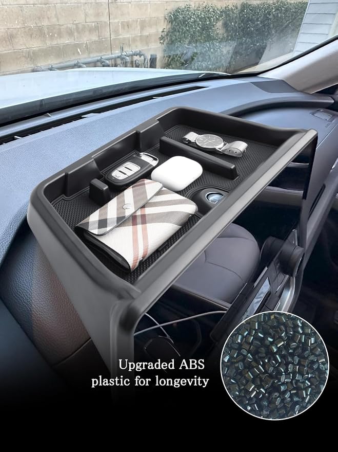 CDEFG for 2024 2025 2026 Toyota Grand Highlander Dashboard Storage Box 12.3-Inch Screen Compatible with 2024 2025 2026 Toyota Grand Highlander Accessories Behind-Screen Dash Organizer