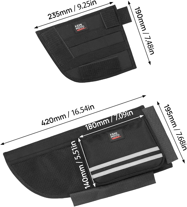 KEMIMOTO Organizer for Tour Pack Storage bag with Mesh Pocket and Dividers Compatible With Touring CVO Road Glide Ultra Limited Tri Glide 2014-2025