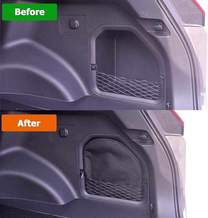 Trunk Upgrade, Trunk Organizer Pocket Bag, Trunk Cubby Storage bag,Cargo side pocket For Toyota Rav4 Gen6 2026+ Black, 1 pc