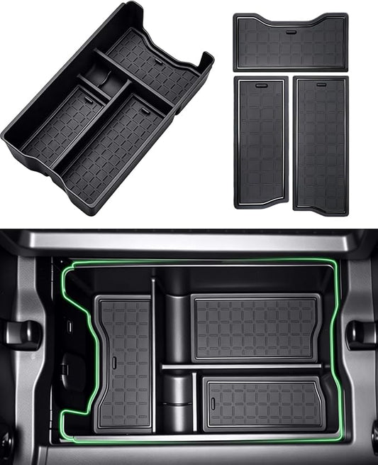 Center Console Organizer Tray for Toyota RAV4 2026,Custom Fit RAV4 Interior Accessories,ABS Storage Insert with Non-Slip Mats for Cards,Coins,Phones–Upgrade Console Storage for 2026 RAV4
