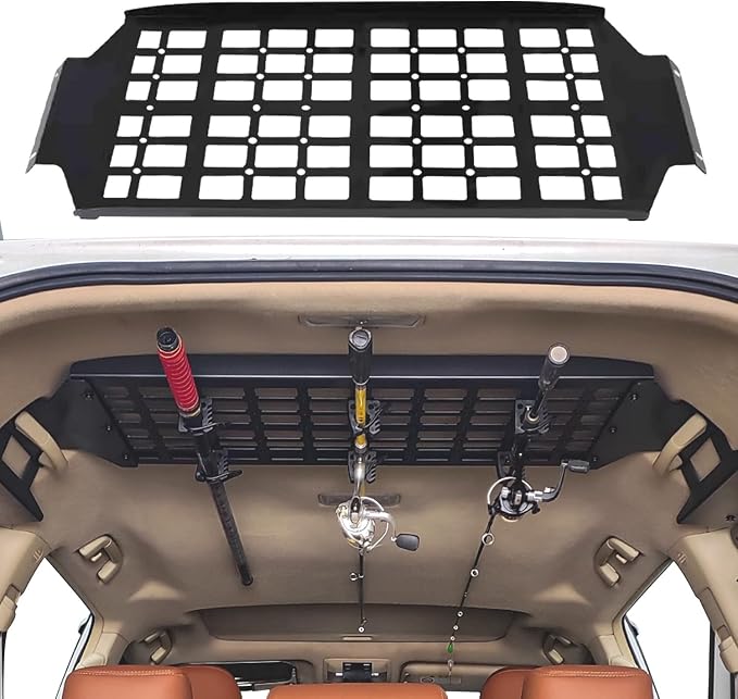 HIGH FLYING for Toyota Prado LC150/Lexus GX460 Car Molle Panels Storage Modular System Trunk Shelf Organizer Rear Cargo Racks (Roof Panel)