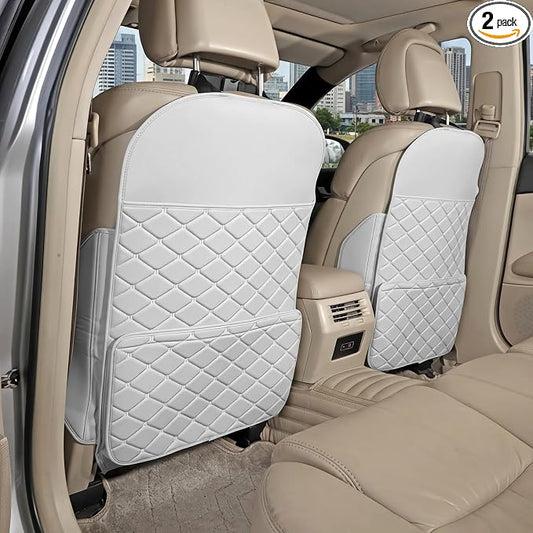 TAIKOO Seat Back Protector,Shields Seat Backs From Kicks and Adds Storage | kick mats back seat protector easy to install and clean, well-crafted, sturdy, durable and stylish.2 Pack