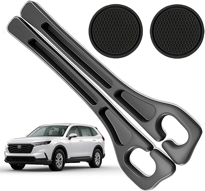 Car Seat Gap Filler Organizer Compatible with Honda CR-V CRV Accessories Seat Gap Plug Blocker with Storage Slot Non-Slip Car Cup Holder Coaster Black