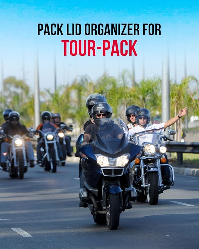 KEMIMOTO Tour Pack Lid Organizer for Road Glide Road King Electra Glide Street Glide Touring Travel-Paks