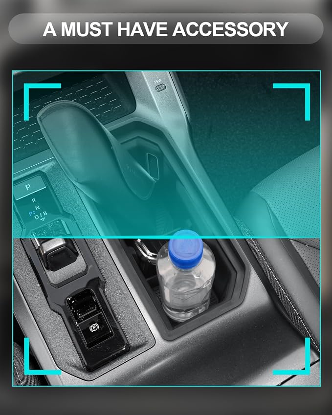 CDEFG for 2026 Toyota RAV4 Center Console Organizer for 2026 Toyota RAV4 Accessories Middle Console Organizer Tray Storage Box (Cup Holder w/Lids)