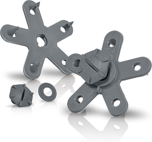 Eagle Klaw 2.0 Floor Mat Clips (4 Sets) for Car Mats and Floor Liners - Made in USA Car Accessories - Grey - 2 Car Floor Mats kit Without Cutter