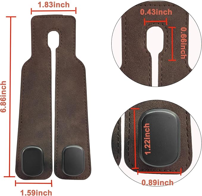Amelity Universal Car Headrest Hooks, Women’s Car Interior Accessories for Purses Handbags Grocery & Backpacks, Brown 4 Pack