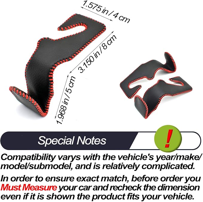 MECHCOS Car Seat Headrest Hooks for Car Back Seat Organizer Hanger Storage Hook Holder for Car SUV Organization Purse Shopping Groceries Bag Handbag, Black & Red, 2 Pack