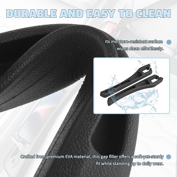 2PCS Car Seat Gap Filler Organizer,Upgraded Car Side Seat Gap Fillers with Dual Slot Design,in Between Cars Seats Catcher Cars Accessories for Filling 1.3-1.4 Inch Gaps