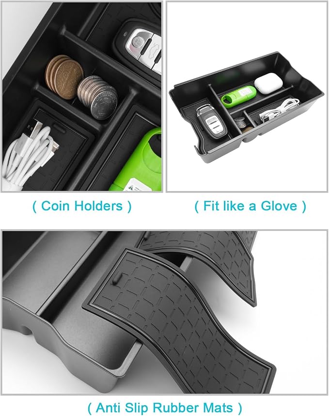 CDEFG for 2026 RAV4 Center Console Organizer Tray for 2026 Toyota RAV4 (LE/XSE/SE/XLE Premium/Woodland/XSE/Limited) Accessories Middle Console Armrest Storage Box