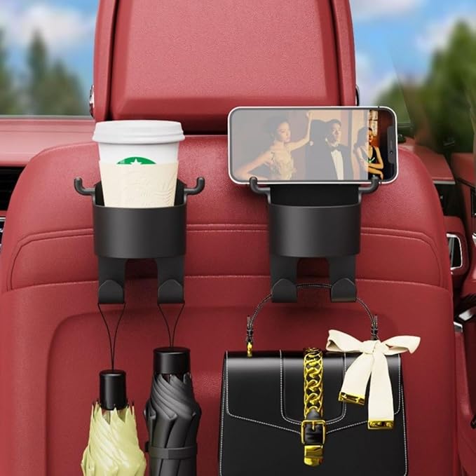 Multifunctional Hook for Car Seat Back, Back Seat Cup Holder with Hooks, Multifunction Seat Cup Holder Hook for Car (4)