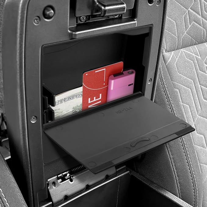Center Console Hidden Box Organizer Compatible with Toyota 2016-2020 2021 2022 2023 Tacoma Accessories ABS Material Secret Compartment