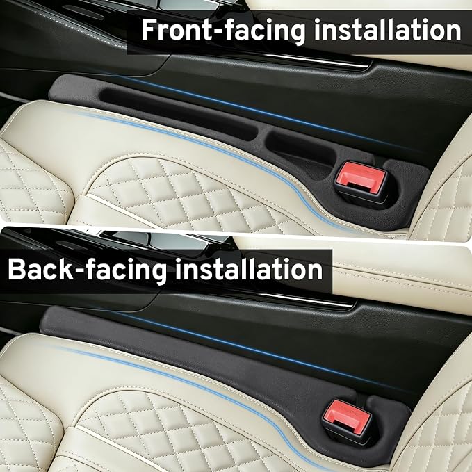 Car Seat Gap Filler Organizer for Toyota Corolla Camry Crown 2026 2025 2024 2023-2000 Plug with Storage Slot Strip No-Drop Seat Side Gap with Phone Holder - 2 Pack