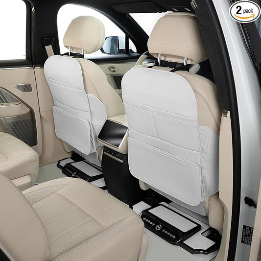 TAIKOO Seat Back Protector,Shields Seat Backs From Kicks and Adds Storage | kick mats back seat protector easy to install and clean, well-crafted, sturdy, durable and stylish.2 Pack