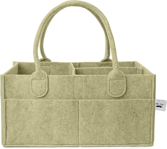 Mr. Pen- Baby Diaper Caddy Organizer, Olive Calm, Nursery Storage Bin and Car Organizer for Diapers and Baby Wipes