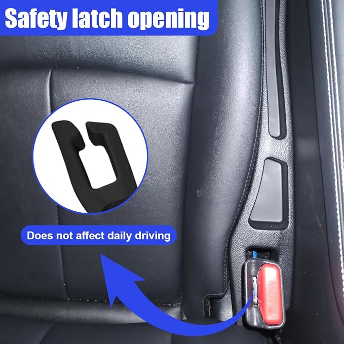2PCS Car Seat Gap Filler Organizer, Car Center Console Side Plug with Storage Slot Prevent Falling, Multifunctional Vehicle Interior Phone Holder Accessories for Cars, Trucks, SUVs (Black)