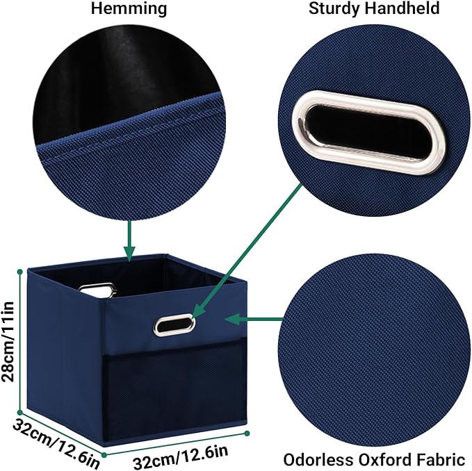 Foldable Car Trunk Organizers, Collapsible Trunk Organizer for SUV, Waterproof Multipurpose Storage Bins with Leakproof Liner, 2 Pack, Blue